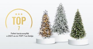 Fehér karácsonyfák - a 2021-es év TOP 7-es listája