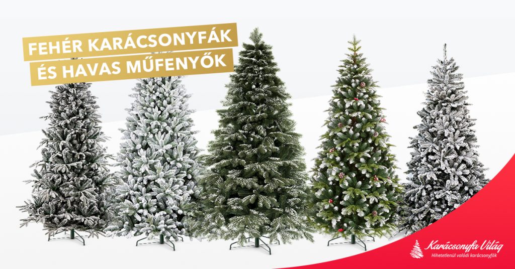 Feher Karácsonyfak es Havas Mufenyok